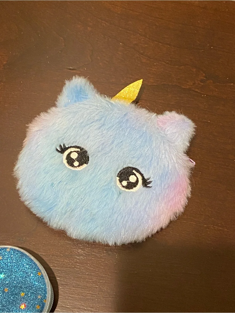 Bundle of girls plush unicorn purse and coin purse